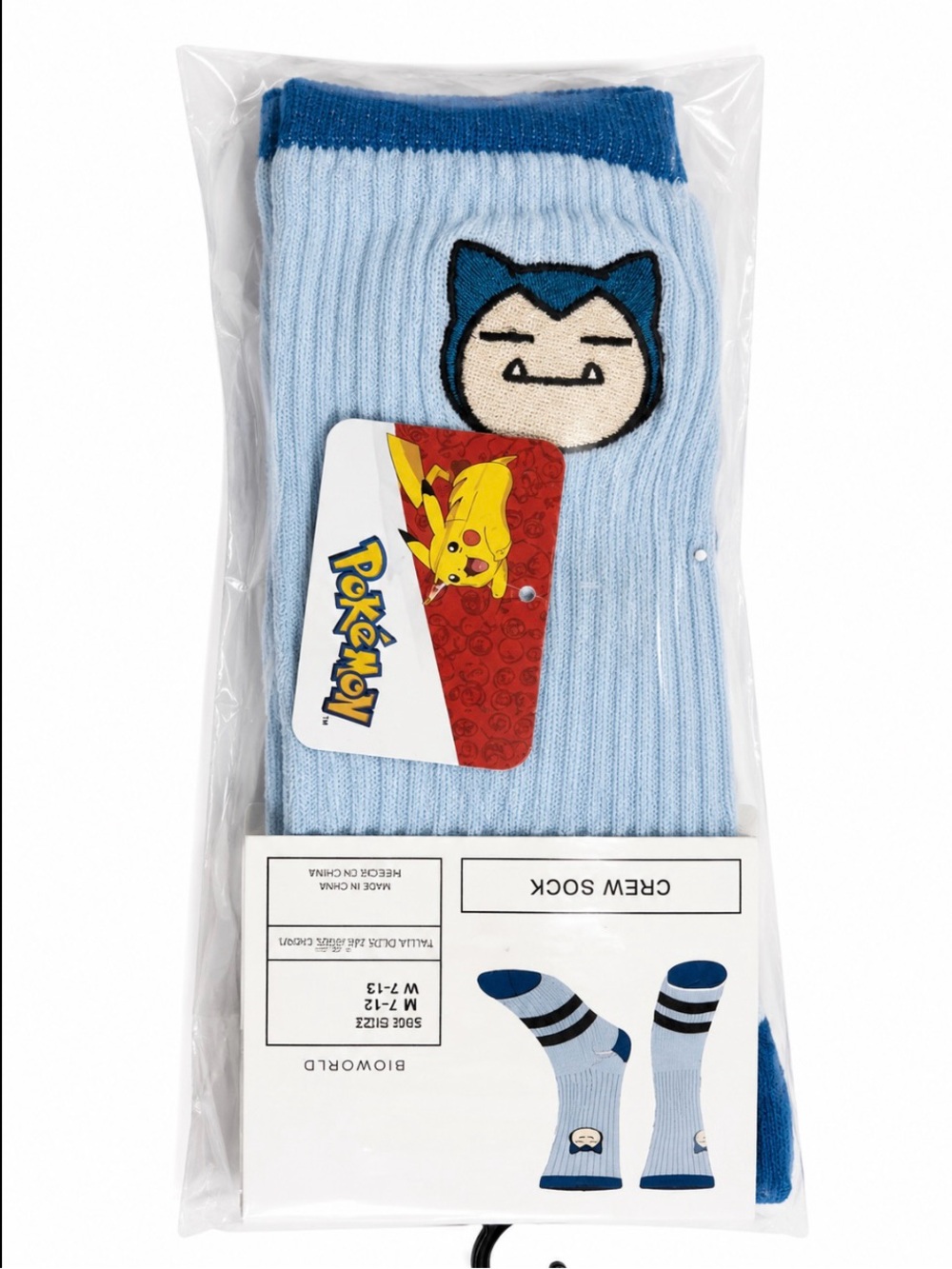 Bioworld Light Blue Kids Footie with Pokemon Patch